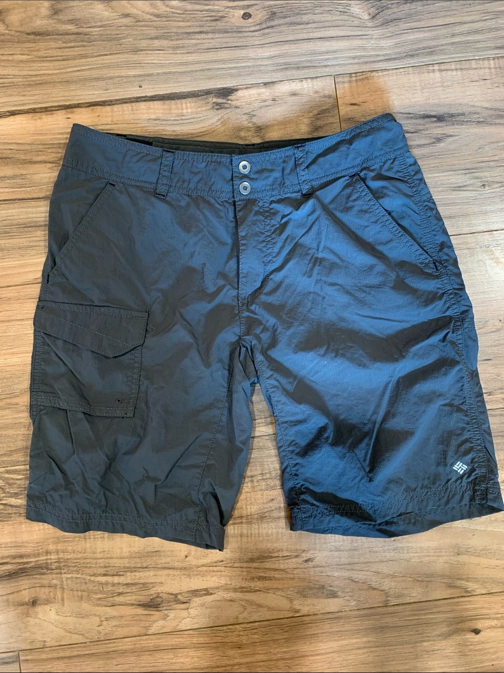 Women's Columbia Omni-Shade Sun Protection Charcoal Gray Bermuda Athletic Shorts